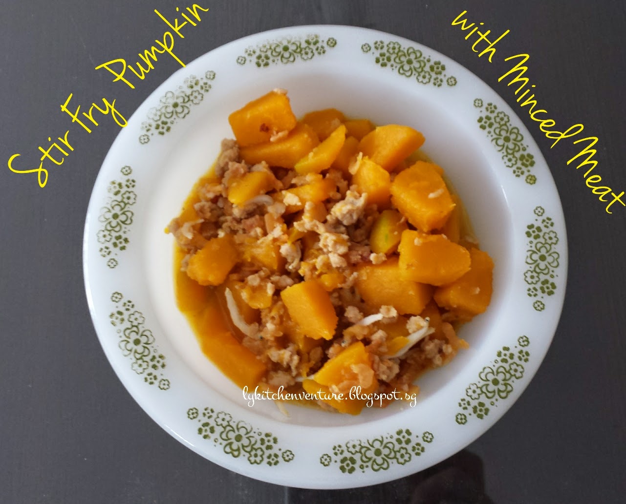 LY's Kitchen Ventures Stir Fry Pumpkin with Minced Meat